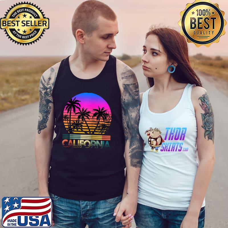 Best Retro Beach Tropical Californian Summer CA California T-Shirt Tank Top