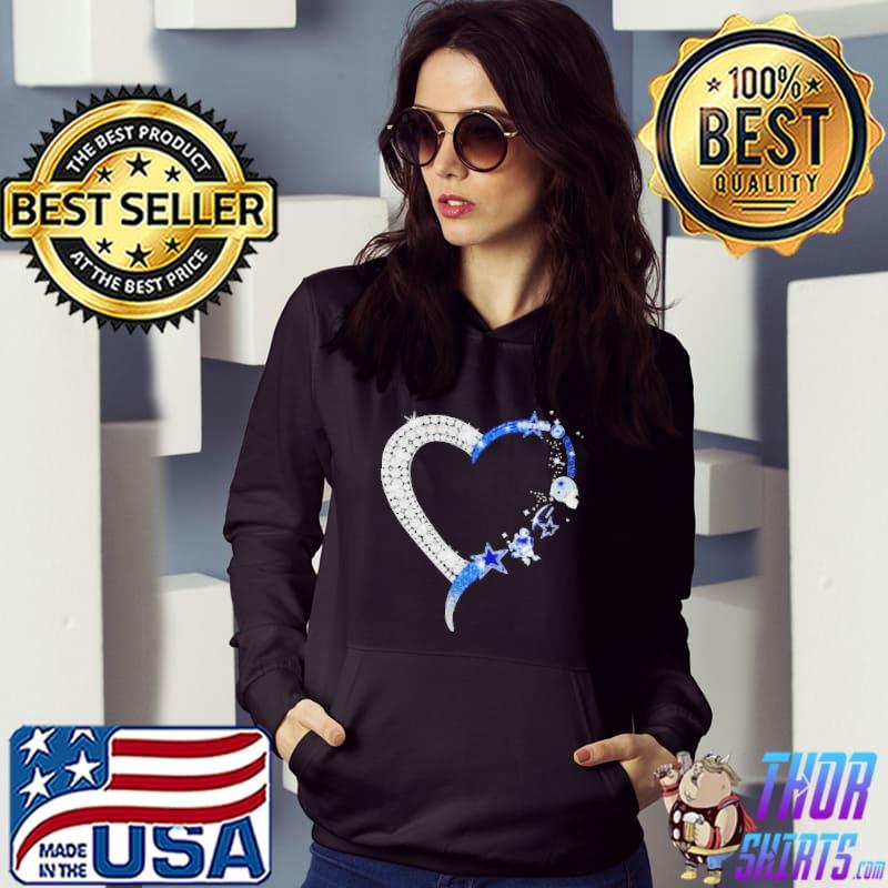 Diamond Dallas Cowboys heart shirt, ladies shirt, hoodie and sweater