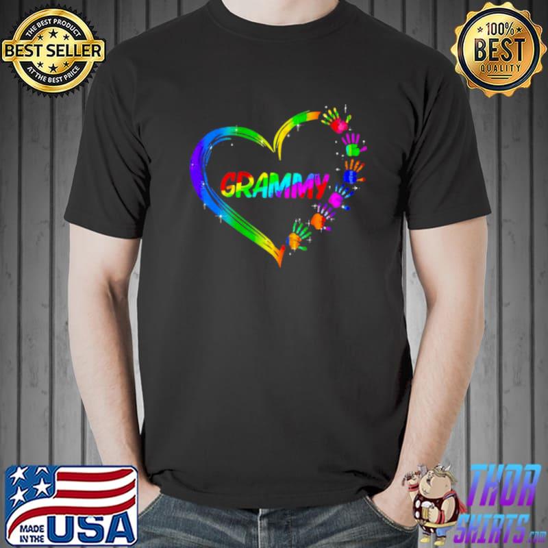 Funny Gradient Heart Shape Grammy Shirt Unisex