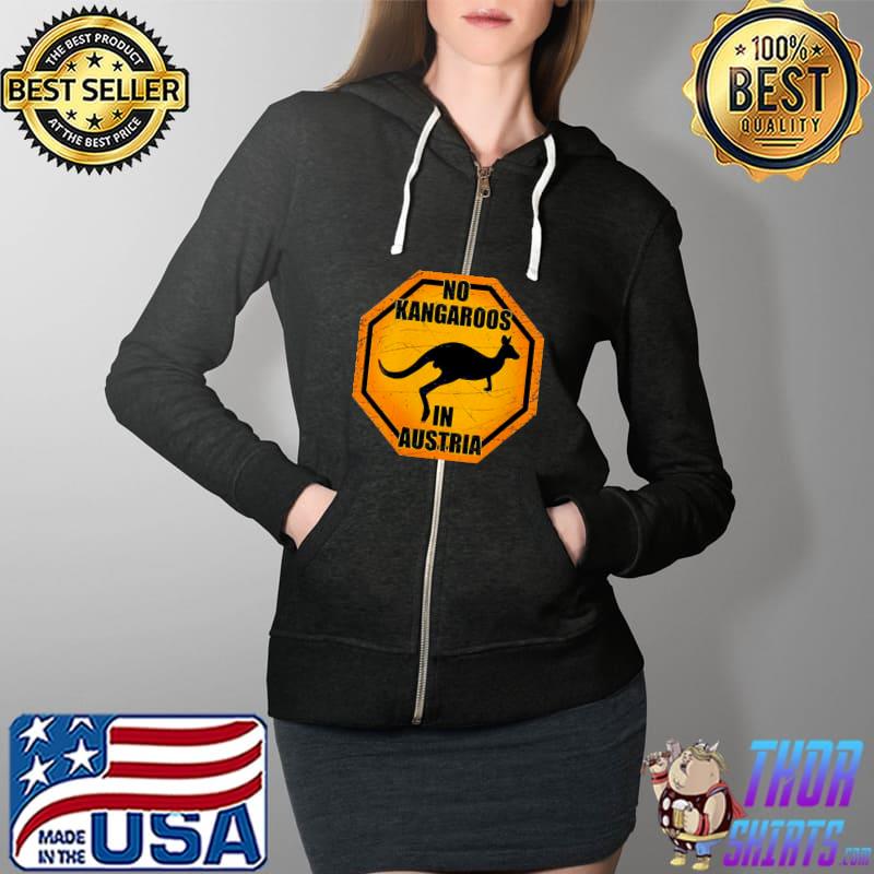Funny No Kangaroos In Austria Kangaroo Shirt Full Zip Hooded