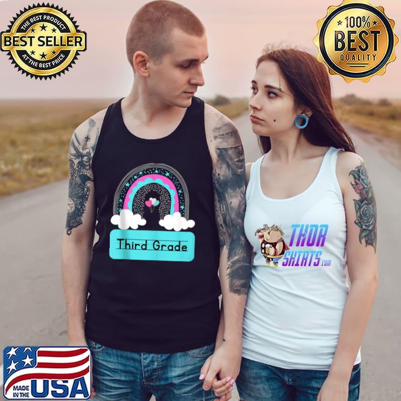 Funny Third Grade Teachers 3rd Students Cute Class Rainbow Graphic T Shirt Tank Top
