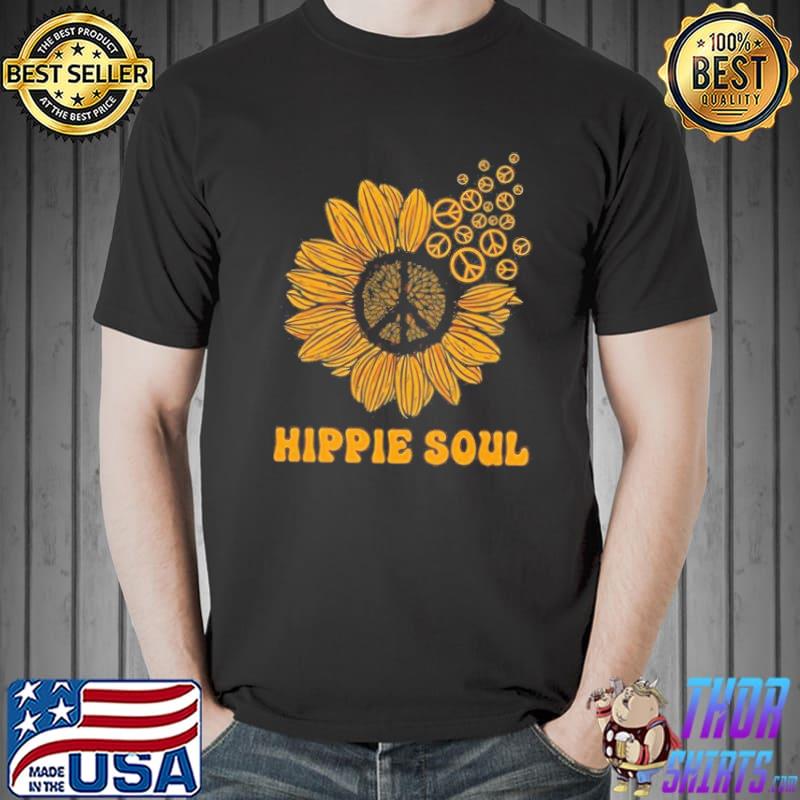 Hippie Soul Sunflower Peace Unisex T-Shirt Unisex