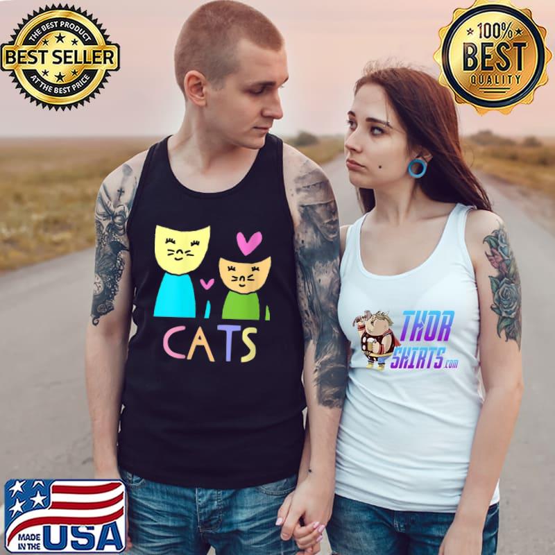 Love Cats drawing by Jad Fair Shirt Tank Top
