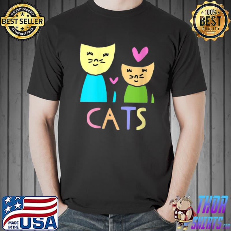 Love Cats drawing by Jad Fair Shirt Unisex
