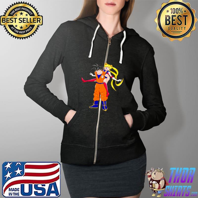 Nice goku and Sailor Moon Active Full Zip Hooded
