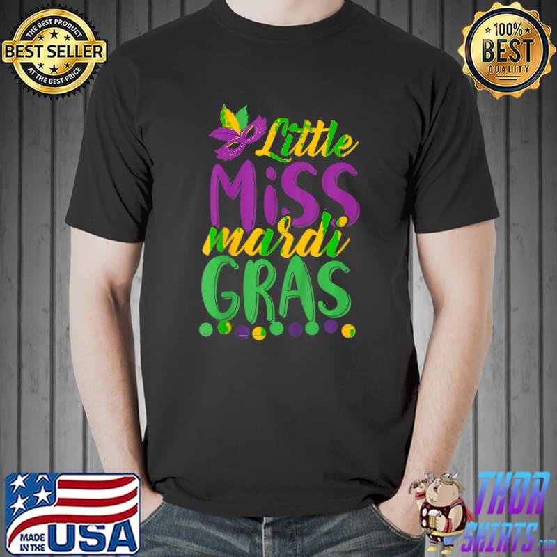 Nice Kids Little Miss Mardi Gras funny Mardi Gras 2022 T-Shirt Unisex