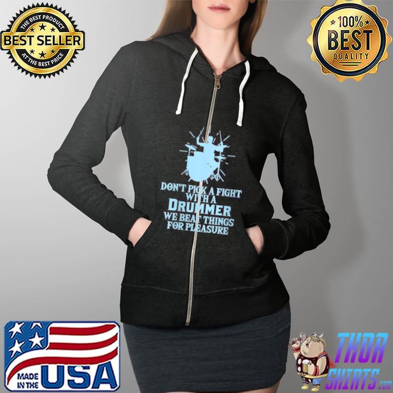 Official Band Drummer Drumming Shirt Full Zip Hooded