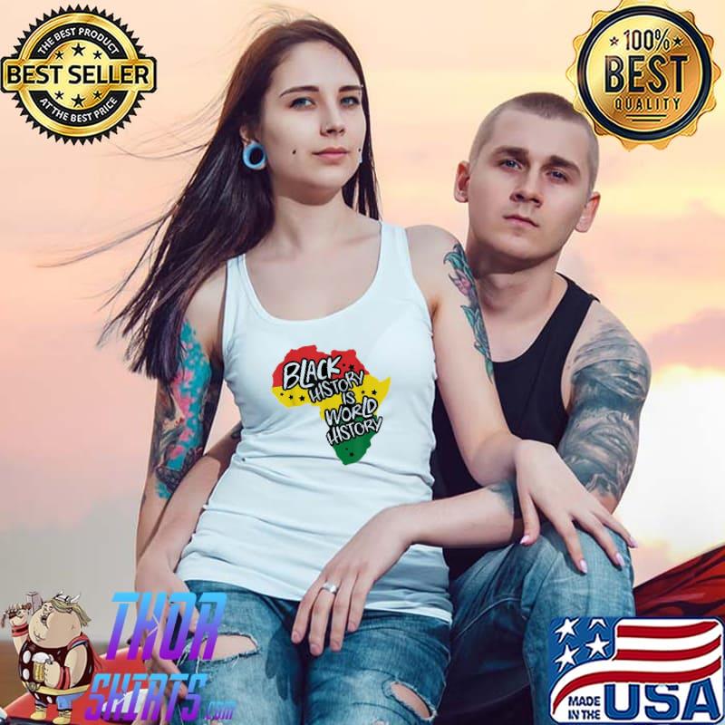 Official Black History Is World History Funny African American Sweat Tank Top