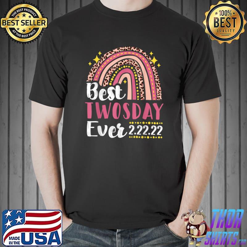 Official Happy Twosday 2022 Shirt Pink Leopard Twos Day 22222 T-Shirt