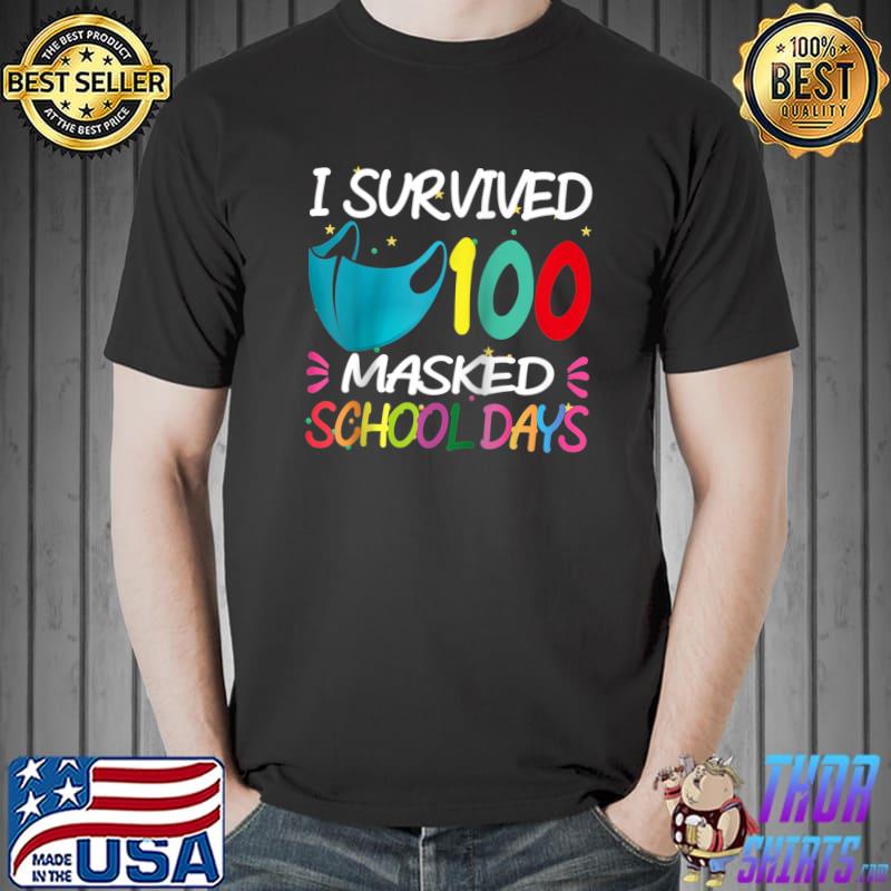 Official Masked 100 Days Of School Shirt Teacher Student Gift Raglan Baseball T Shirt Unisex