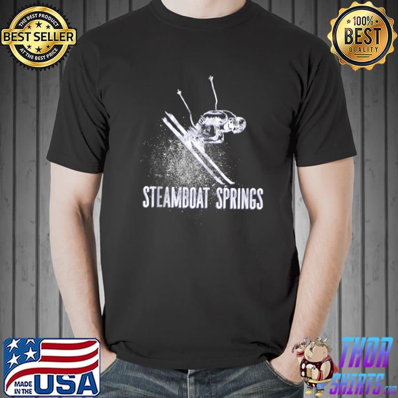 Official Steamboat Springs CO Ski Resort Retro Vintage Downhill Skier T Shirt Unisex