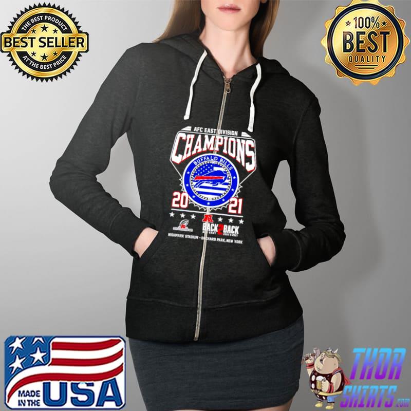Original AFC East Champions 2021 Buffalo Bills back 2 back Full Zip Hooded