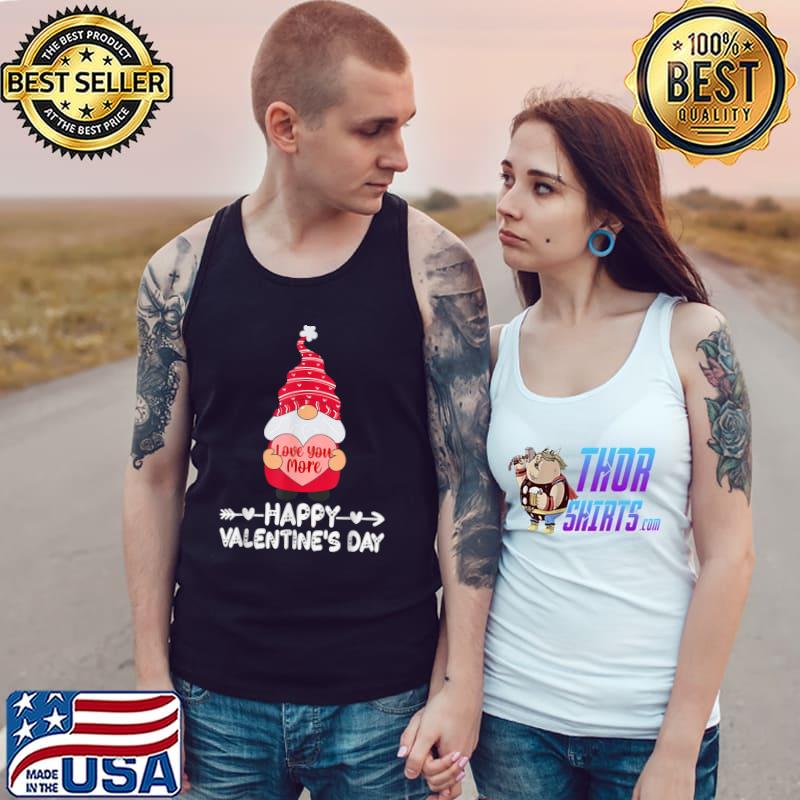 Original Happy Valentines Day Gnome Love Heart T-Shirt Tank Top