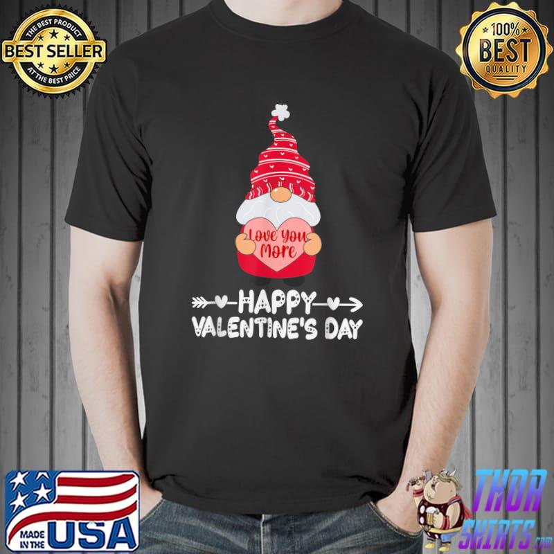 Original Happy Valentines Day Gnome Love Heart T-Shirt Unisex