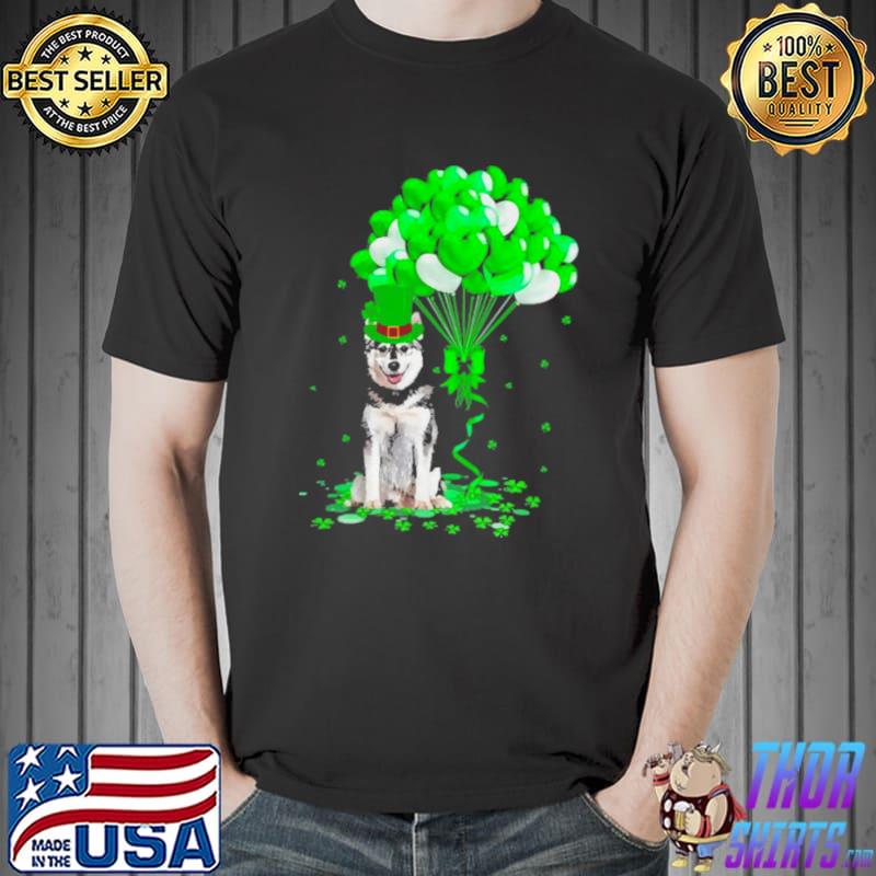 Original Lucky Balloon Husky Dog Hearts Valentine’s Day Shirt Unisex
