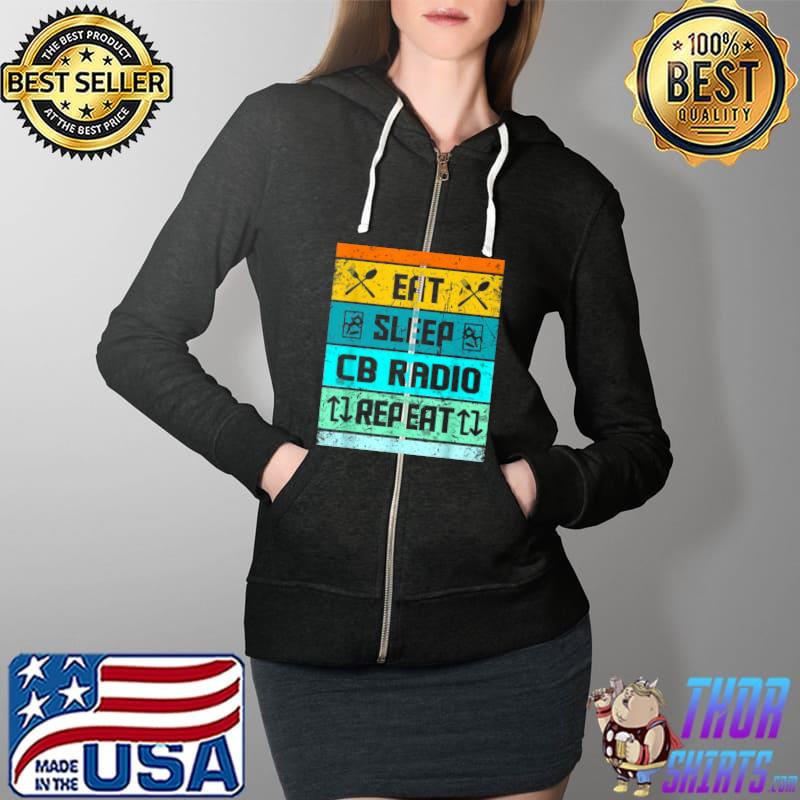 Original Retro Vintage CB Radio CB Accessories Shirt Full Zip Hooded