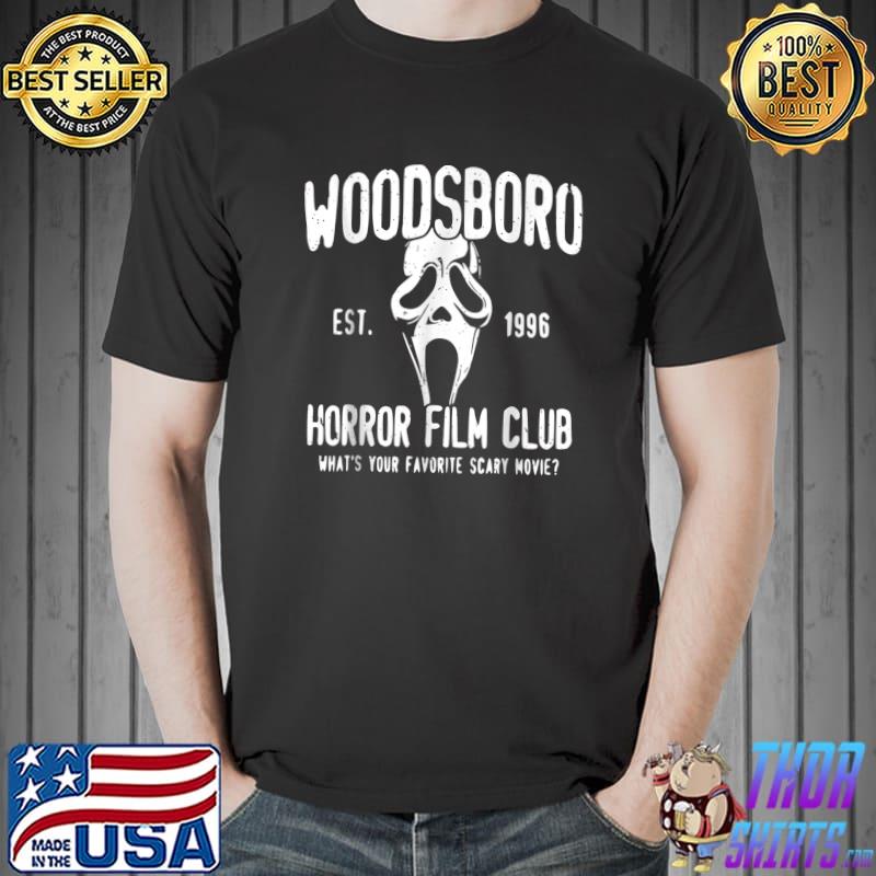 Original Woodsboro Horror Character Wearing Mask Film Club Est 1996 T-Shirt Unisex