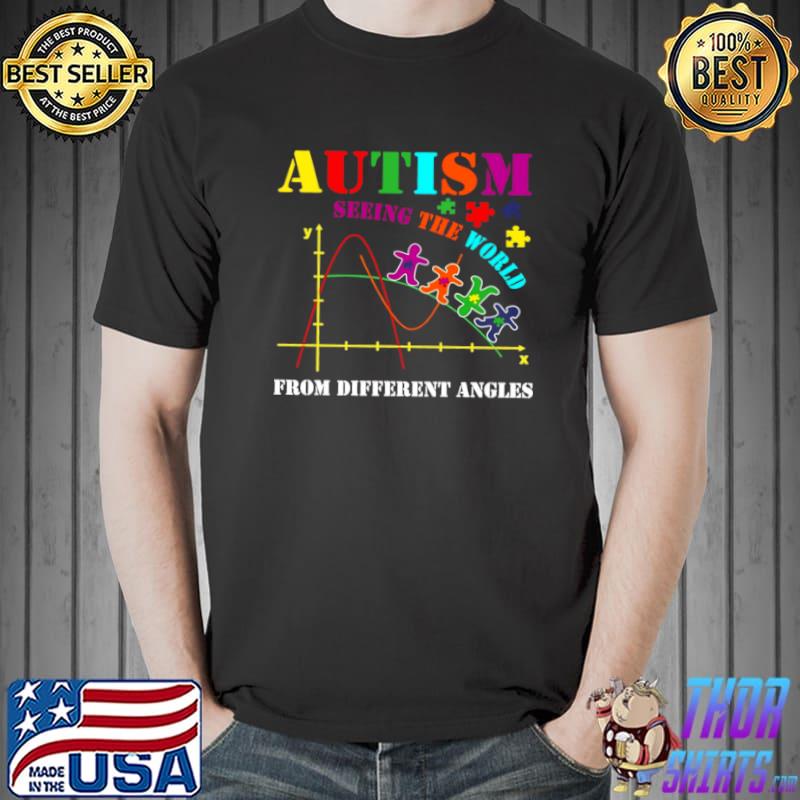 Premium Autism Seeing The World From Different Angels Shirt Unisex