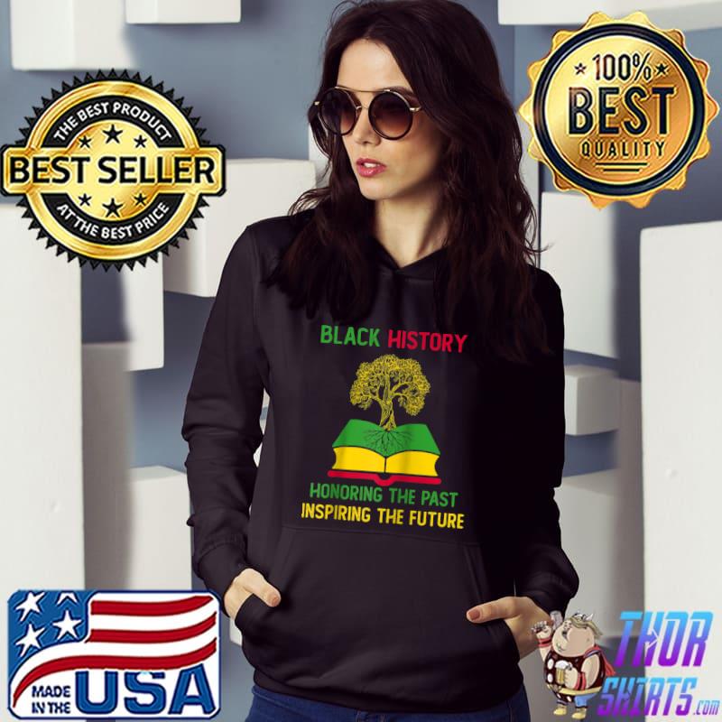 Premium Black History Month Honoring Past Inspiring Future Raglan Baseball T Shirt