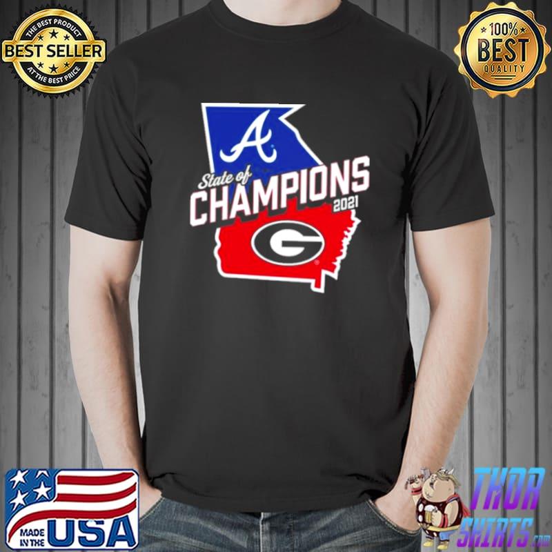 Premium Georgia Bulldogs X Atlanta Braves Fanatics Branded Women’s 2021 State Of Champions Unisex