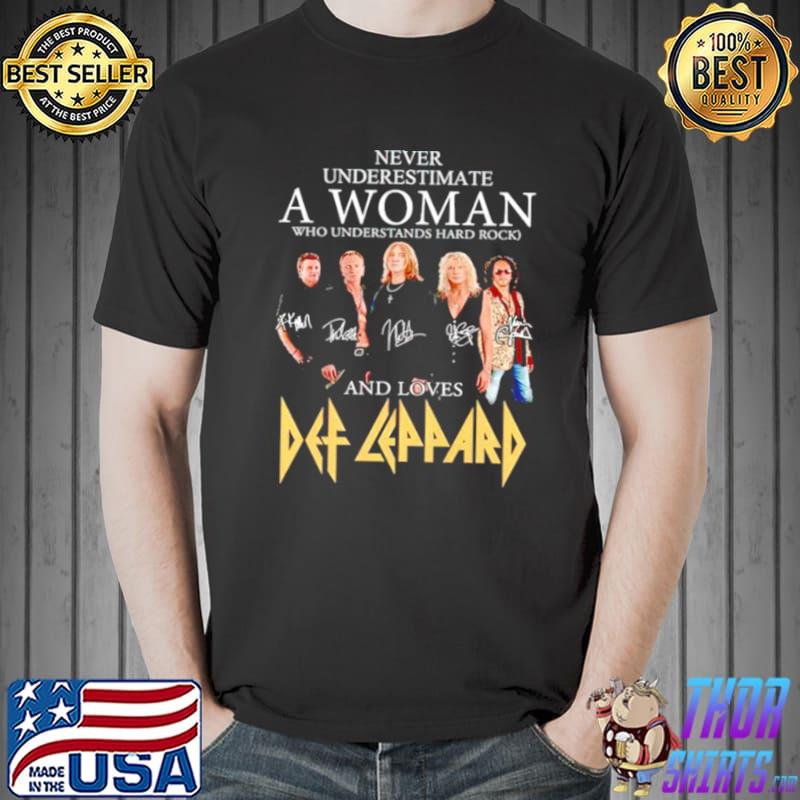 Premium Never underestimate a woman who understands hard rock and loves Def Leppard Unisex