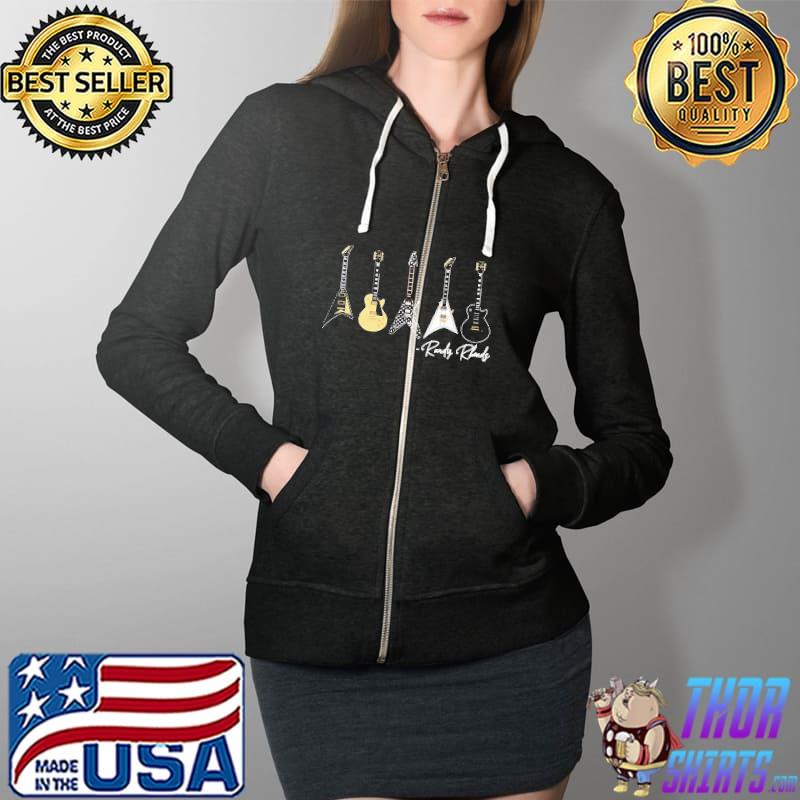 Premium Randy Rhoads Guitars Signature Unisex T-Shirt Full Zip Hooded