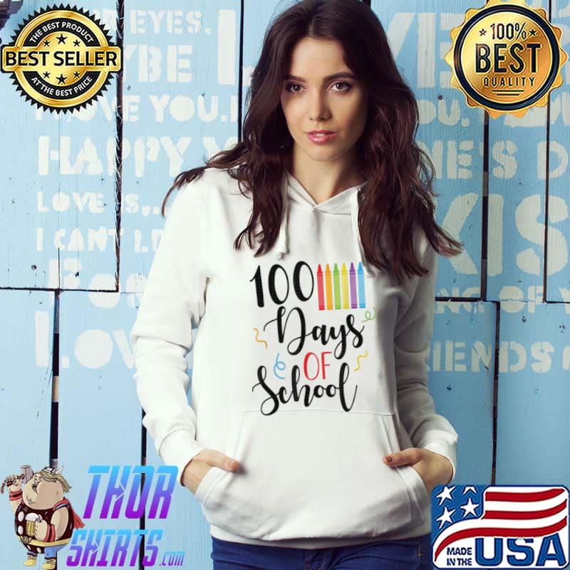 Top 100 Days of School Crayons T-Shirt