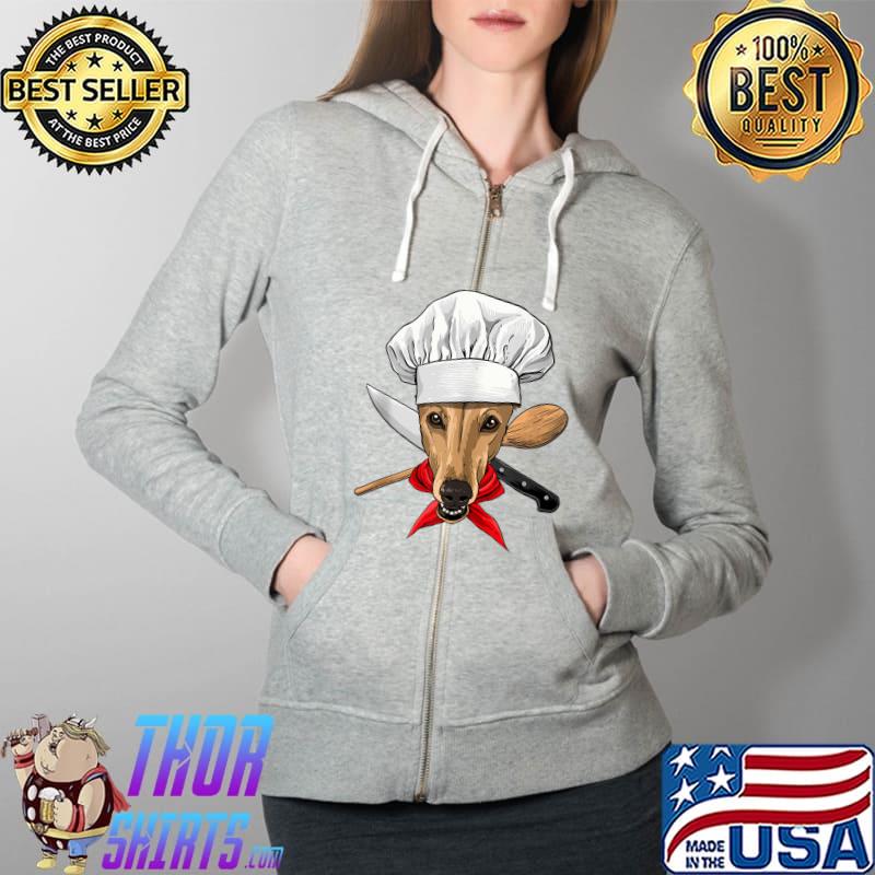 Top Greyhound Chef Dog, Cooking Baking Lover T-Shirt Full Zip Hooded