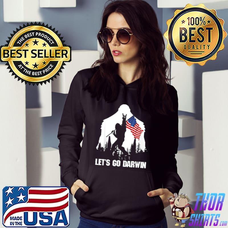Top Let’s go darwin bigfoot American flag shirt