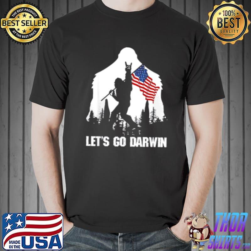 Top Let’s go darwin bigfoot American flag Unisex