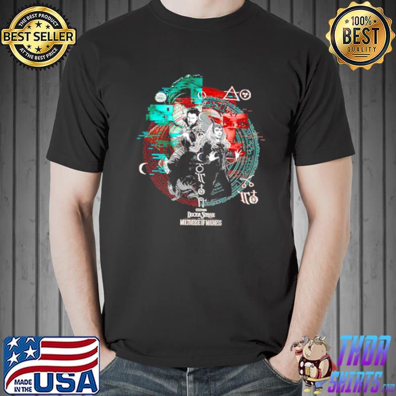 Top Marvel Doctor Strange 2 Strange And Scarlet Witch Glitch Shirt Unisex