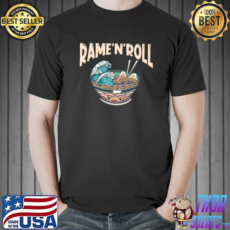 Top Ramen Japan Kawaii Noodle Bowl Pun Kanagawa Wave T-Shirt Unisex