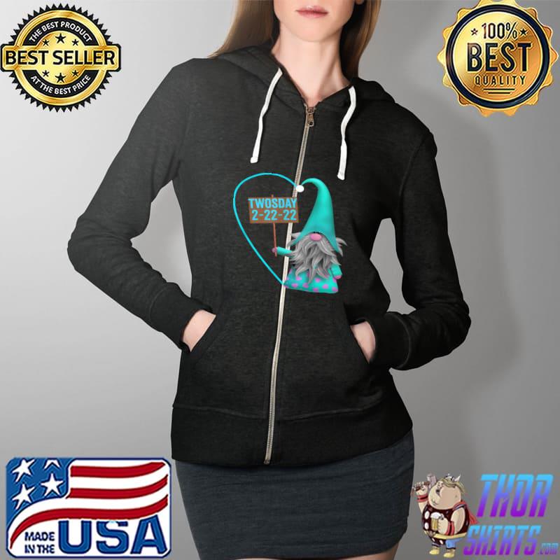 Top Twosday Tuesday February 22nd 2022 gnome Souvenir T-Shirt Full Zip Hooded