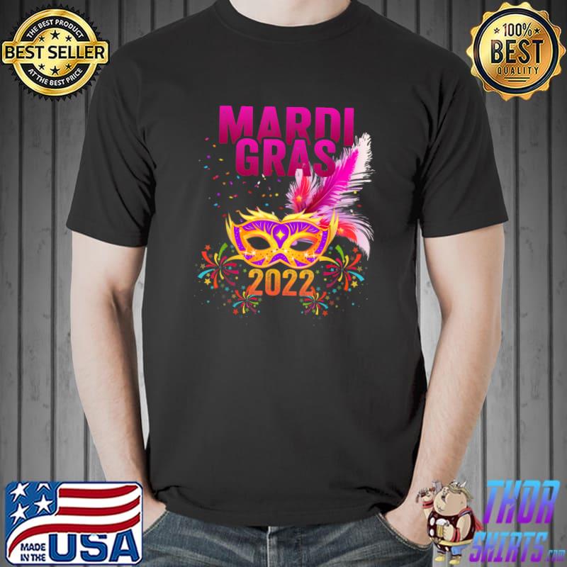 Top Vintage Mardi Gras Gift Retro Kids Girl Adult Women Men 2022 T-Shirt Unisex