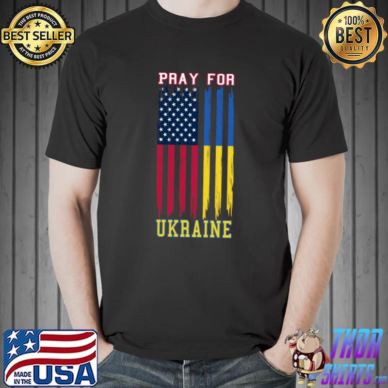 2022 I Stand with Ukraine Pray for Ukraine Love Ukraine Flag T- Unisex