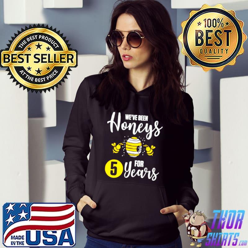 5th 5 year Wedding Anniversary Honeys Husband Wife Shirt
