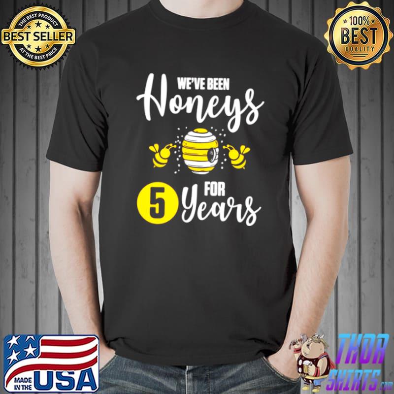5th 5 year Wedding Anniversary Honeys Husband Wife Shirt Unisex