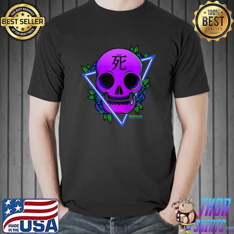 Aesthetic Vaporwave No One Can Escape Death Skull Roses T- Unisex
