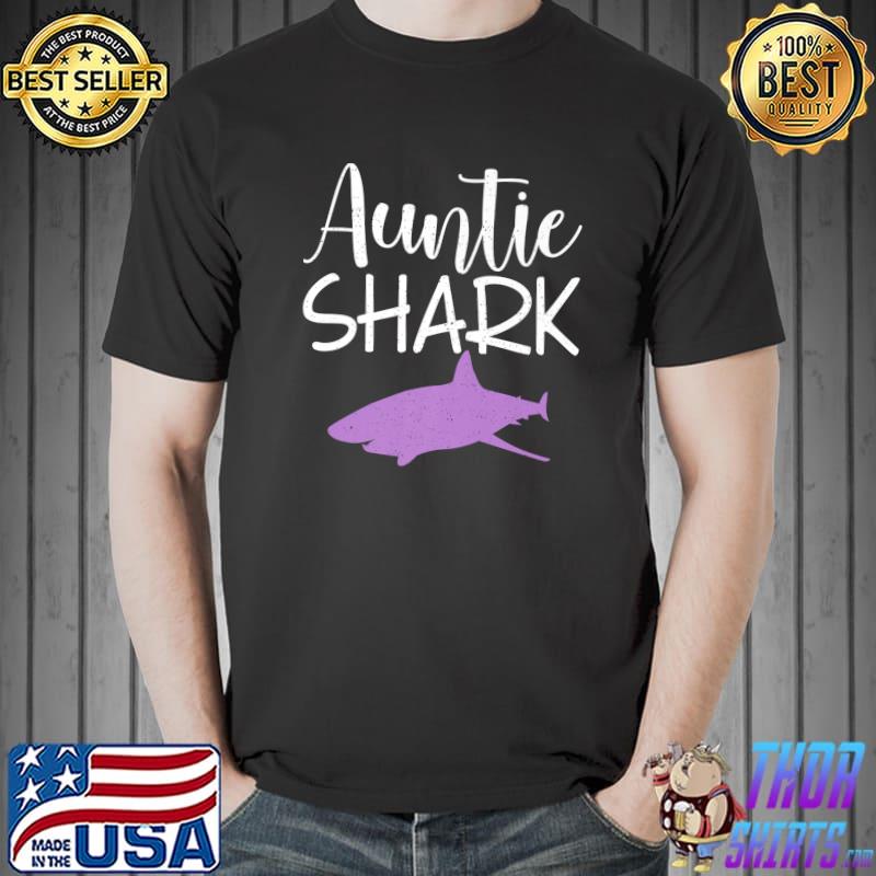 Auntie Shark Sister Family Shark Lover Premium T-Shirt Unisex