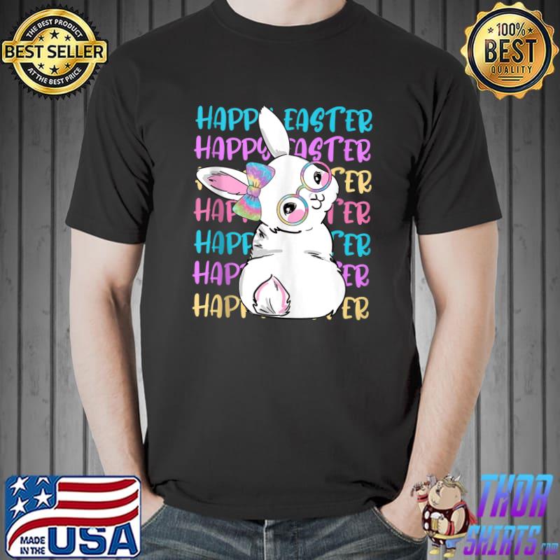 Awesome Dy Cute Bunny Face Tie Dye Glasses Easter Day T- Unisex
