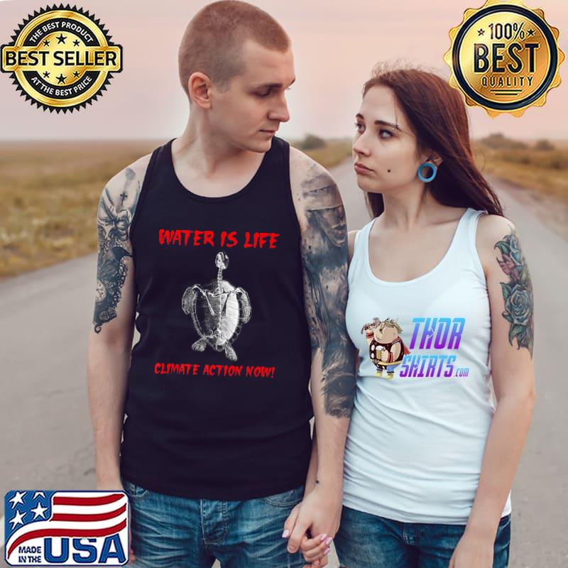Awesome Water Is Life Climate Action Now Black Premium T-Shirt Tank Top