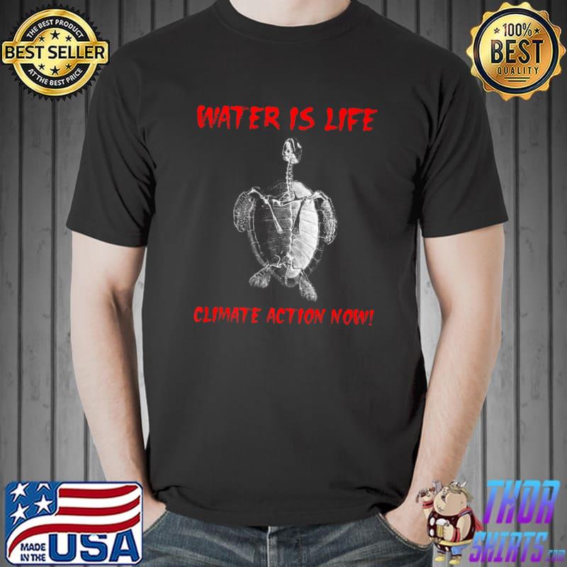 Awesome Water Is Life Climate Action Now Black Premium T-Shirt