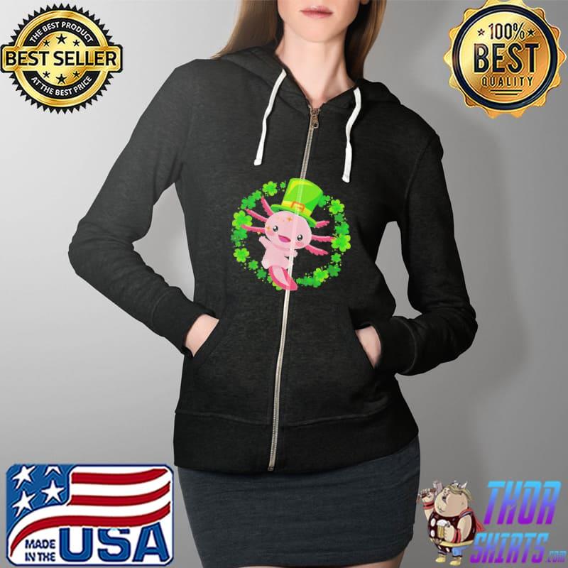 Axolotl saint patricks day lucky cute axolotl st patrick Full Zip Hooded