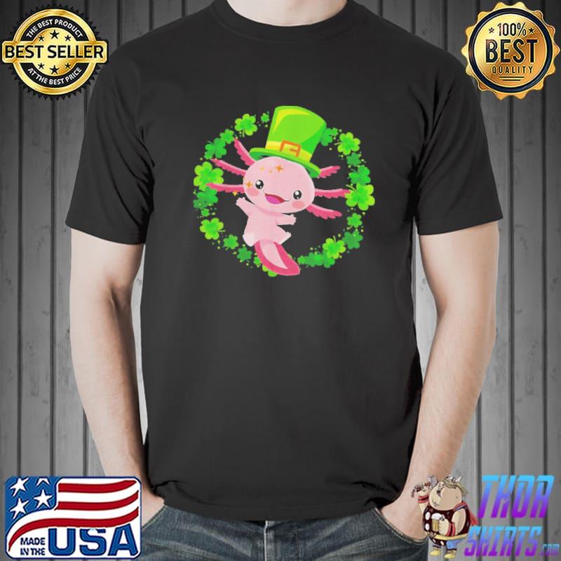 Axolotl saint patricks day lucky cute axolotl st patrick Unisex