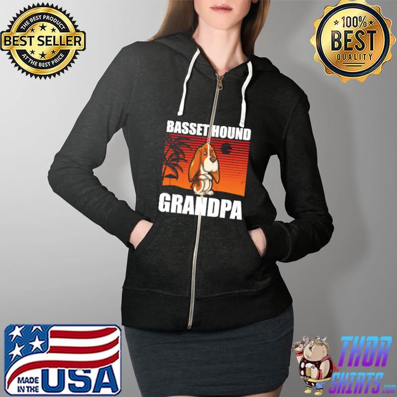 Basset Hound Grandpa Dog Owner Basset Hound T-Shirt Full Zip Hooded