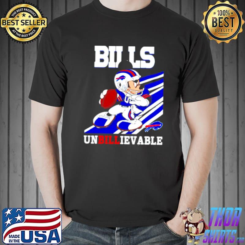 Buffalo Bills Slogan Unbillievable Mickey Mouse NFL T Unisex