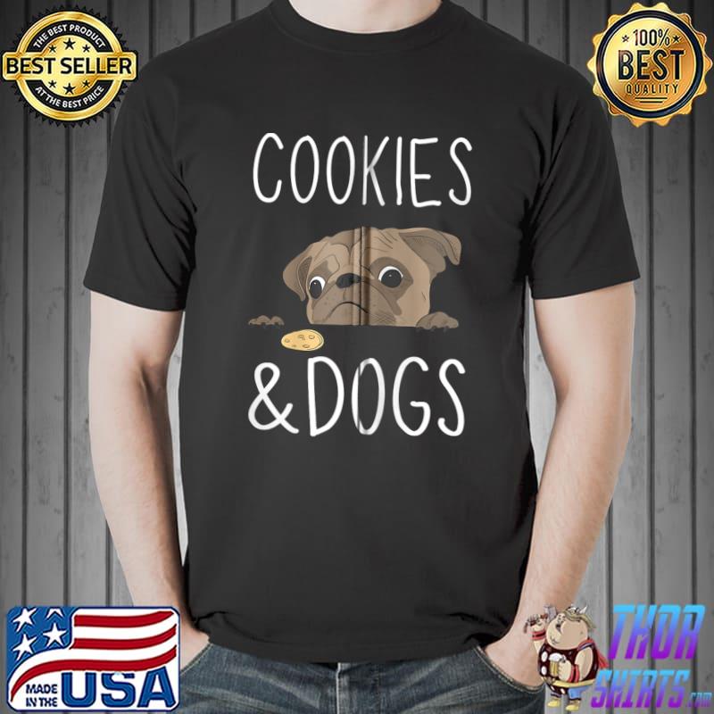 Chocolate Chip Cookie And Pug Dog T-Shirt Unisex