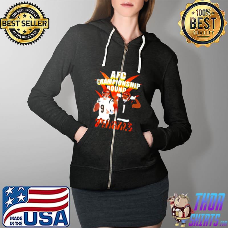 Cincinnati Bengals 2022 AFC Championship Round Shirt Full Zip Hooded