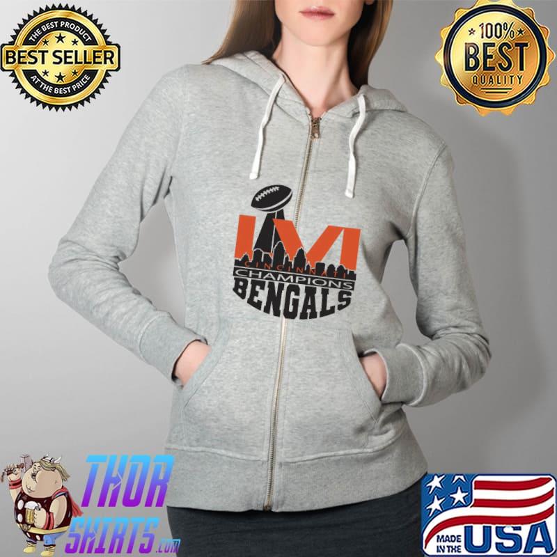 Cincinnati Bengals Champions LVI Super Bowl 2022 Shirt Full Zip Hooded