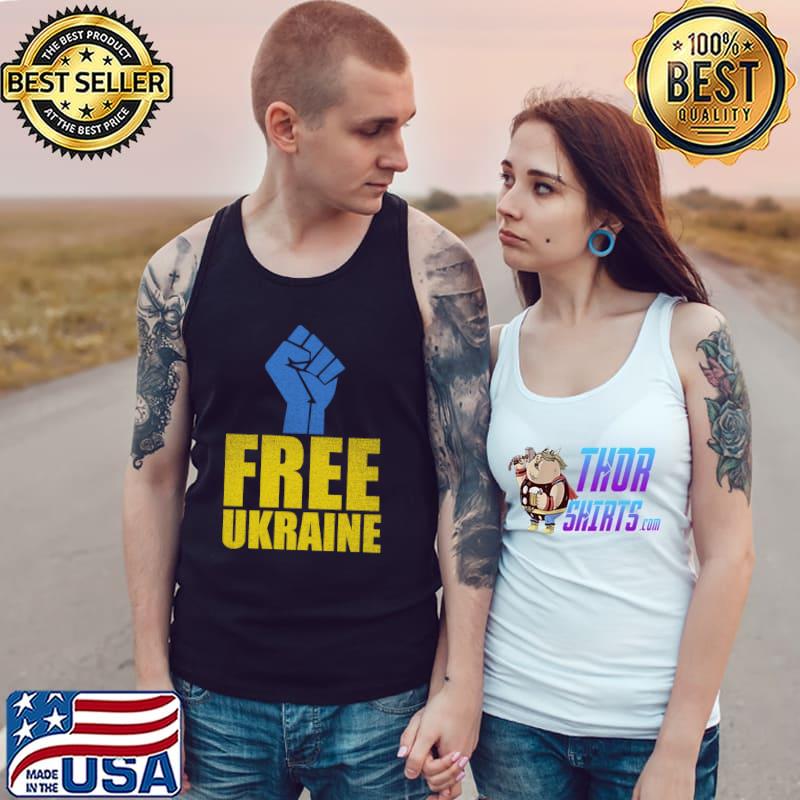 Free Ukraine Stand With Ukraine Ukrainian Flag T-Shirt Tank Top